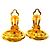 Orecchini a clip ovali placcati oro Chanel CC Gold D'oro - vista 6