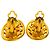 Orecchini a clip ovali placcati oro Chanel CC Gold D'oro - vista 7