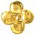 Chanel CC vergoldete Blumenbrosche Golden - Ansicht 2