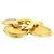 Chanel CC vergoldete Blumenbrosche Golden - Ansicht 3