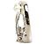 Silberne Chanel CC runde Clip-On-Ohrringe aus Messing - Ansicht 7