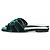 Autre Marque Saint Laurent, sandalo mule in velluto verde smeraldo - vista 2