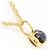 Autre Marque Collana in oro giallo 18K con diamante nero D'oro - vista 2