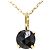 Autre Marque Collar de oro amarillo 18K con diamante negro Dorado