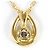Autre Marque Collar de oro amarillo 18K con diamante marrón Castaño Dorado