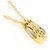 Autre Marque Collar de oro amarillo 18K con diamante marrón Castaño Dorado - vista 2