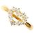Autre Marque Anello a fascia in oro giallo 18K con zirconia cubica D'oro