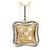 Autre Marque Halskette aus 14K Gold und Platin mit Diamant Golden