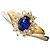 Autre Marque Anello fede in platino PT900 e oro giallo 18K D'oro
