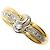 Autre Marque Anello fede in oro giallo 18K e platino con diamante D'oro