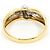 Autre Marque Anello fede in oro giallo 18K e platino con diamante D'oro - vista 3