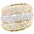 Autre Marque Anello fede elegante in oro 18K e platino con diamante D'oro