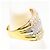 Autre Marque Anello fede elegante in oro 18K e platino con diamante D'oro - vista 3