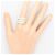 Autre Marque Anello fede elegante in oro 18K e platino con diamante D'oro - vista 7