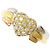 Autre Marque Anillo banda elegante con detalles de diamantes Dorado