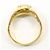 Autre Marque Anillo banda elegante con detalles de diamantes Dorado - vista 3