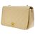 Chanel Vintage Full Flap Quilted Lambskin Medium Beige - vista 3