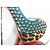 Lady Peep Décolleté Christian Louboutin in camoscio blu con borchie dorate e stampa leopardata Marrone Gold hardware - vista 11