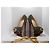Lady Peep Décolleté Christian Louboutin in camoscio blu con borchie dorate e stampa leopardata Marrone Gold hardware - vista 12