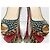 Lady Peep Décolleté Christian Louboutin in camoscio blu con borchie dorate e stampa leopardata Marrone Gold hardware - vista 15