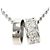 Autre Marque Platinhalskette mit Diamantanhänger