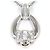 Autre Marque Collana in platino con pendente in diamante