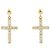 Autre Marque Pendientes colgantes de oro amarillo 18K con diamantes Dorado