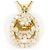 Autre Marque 18K Gelbgold-Halskette mit Diamant Golden