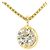 Autre Marque Collar de oro amarillo 18K con diamante Dorado