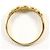 Autre Marque Anello a fascia in oro giallo 18K con diamante brown Marrone D'oro - vista 2