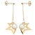 Pendientes de perlas TASAKI Comet Plus K18 K18YG Yellow Gold Dorado