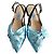 Bow Prada Bailarinas Slingback Azul Metálico