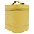 Beauty case Chanel Vintage Timeless Caviar Tall Giallo - vista 3