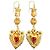Brincos pendentes Dolce & Gabbana Devotion Coração Sagrado Vermelho Dourado