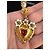 Brincos pendentes Dolce & Gabbana Devotion Coração Sagrado Vermelho Dourado - vista 4