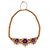 Autre Marque Collana antica con 3 ametiste e perle oro rosa 750/18K 40cm D'oro Porpora