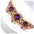 Autre Marque Collana antica con 3 ametiste e perle oro rosa 750/18K 40cm D'oro Porpora - vista 3