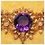 Autre Marque Collana antica con 3 ametiste e perle oro rosa 750/18K 40cm D'oro Porpora - vista 4
