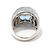 Bulgari Pyramide Ring Weißgold 750/18K Blautopas Cocktailring Massiv 16 g mit Box Gr. 54 - Ansicht 3