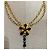 Collana Dolce & Gabbana con pendente a fiore e cristalli Nero D'oro - vista 12