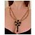 Collana Dolce & Gabbana con pendente a fiore e cristalli Nero D'oro - vista 14