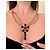 Collana Dolce & Gabbana con pendente a fiore e cristalli Nero D'oro - vista 3