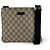 Borsa Messenger Gucci con chiusura a zip in tela GG e pelle Medium Nero