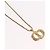 Pendentif Christian Dior Vintage CD en métal avec cristaux Doré - vue 4