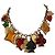 Collana Yves Saint Laurent Gioco di Carte Multicolore Rosso Verde Arancione Gold hardware