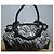 Bolsa Versus by Versace Monograma e Couro Preto Branco Cinza - vista 2