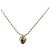 Christian Dior Logo Heart Pendant Metal Golden - view 3