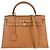 Hermès Hermes Kelly Brown Ardennes com Gold Hardware 32 Marrom