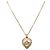 Christian Dior Logo Heart Pendant Metal Golden - view 3