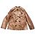 Chaqueta de cuero cognac de doble botonadura Weekend Max Mara Coñac